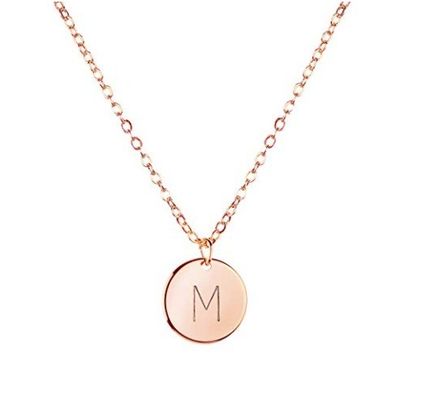 Collier de pendentif en acier inoxydable à disque de 10 mm 45 cm + 5 cm