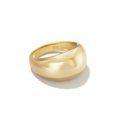 Le design audacieux de l'anneau de dôme en argent sterling 925