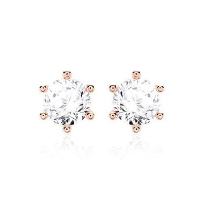 Des boucles d'oreilles en argent 925 en argent 18K en zirconium