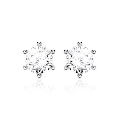 Des boucles d'oreilles en argent 925 en argent 18K en zirconium