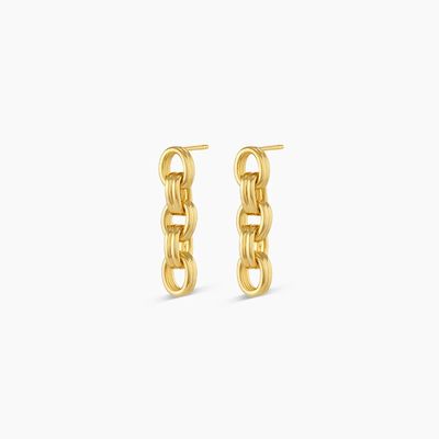 Des boucles d'oreilles en or 18 carats en goutte à goutte