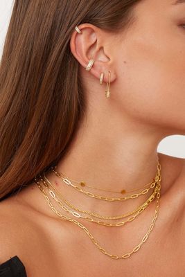 Boucle d'oreille en zirconium en or 18K en or cube ECO Friendly 925 Boucle d'oreille en argent sterling