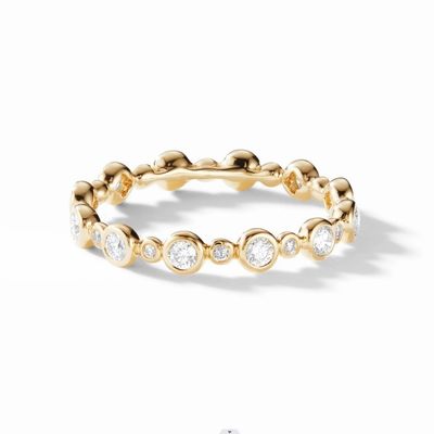 Classiques Circon Eternity Band Bijoux plaqués en or US Taille 10 Anneau clair CZ
