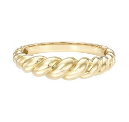 Une magnifique bague baroque en or 14 carats, en 925 centimes d'argent, une bague pour femme.