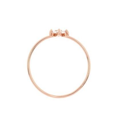 Élégance de 18 carats d'or Vermeil quatre pierres précieuses de topaze fleur 925 Anneaux en argent sterling
