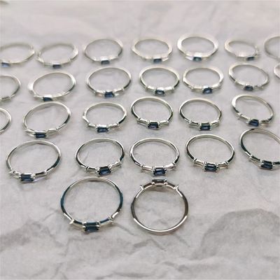 Joaillerie de haute qualité Anneaux diamantés en pierre personnalisés pour femmes en or 14K 18K plaqué