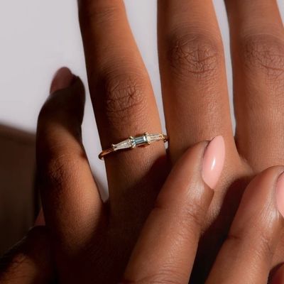 Joaillerie de haute qualité Anneaux diamantés en pierre personnalisés pour femmes en or 14K 18K plaqué