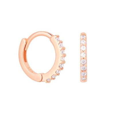 Boucles d'oreilles en argent sterling ODM 925 Moyenne avec petit or 18K Vermeil plaqué