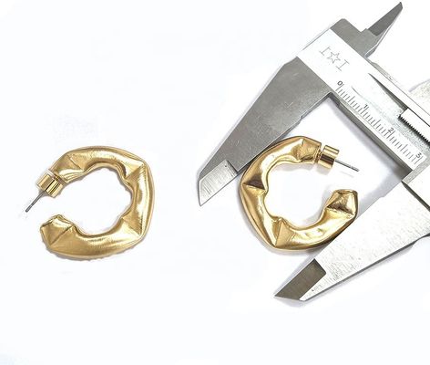 Personnaliser des boucles d'oreilles en cuivre épais Polie petites boucles d'oreilles en cuivre