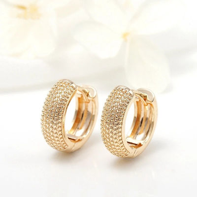 Eco-friendly 18K plaqué en or multi petits points perles boucles d'oreilles pour femmes filles 2021