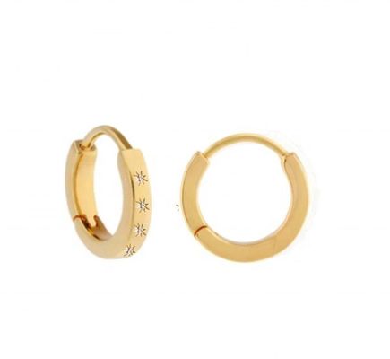 Des boucles d'oreilles élégantes 14K d'or étoile Vermeil ensemble de diamants Boucles d'embrasser pour un style sans effort