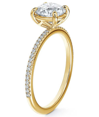 925 argent brésilien rond blanc CZ bague de fiançailles bijoux de qualité