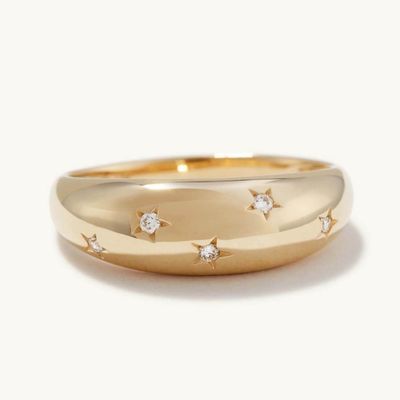 Anneaux de bande d'éternité Brésilien 18K or bijoux étoile 925 Sterling argent dôme bague pour femmes