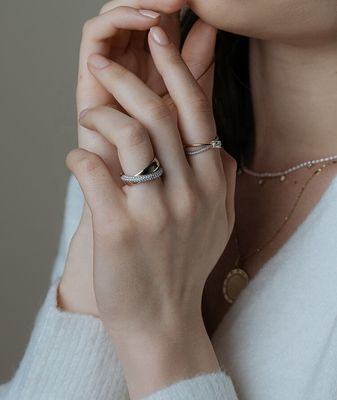 Rings roulants unisexes à l'odeur de la mode Rings en argent sterling