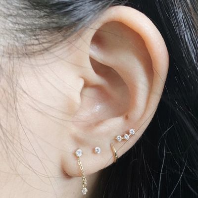 OEM Constella Boucles d'oreilles en or blanc 925 18 carats Boucles d'oreilles en or blanc