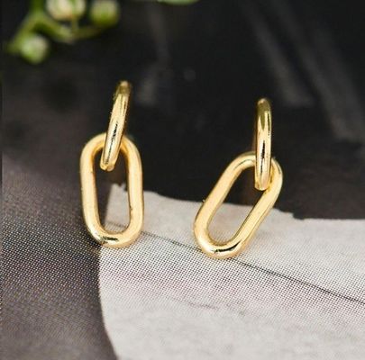 L'occasion de mariage simple câble argenté lien de boucle Boucle d'oreille 30mm hauteur design élégant