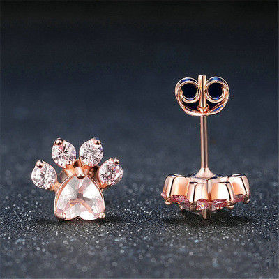 Des empreintes d'animaux pour enfants Des boucles d'oreilles en cuivre 925 sterling