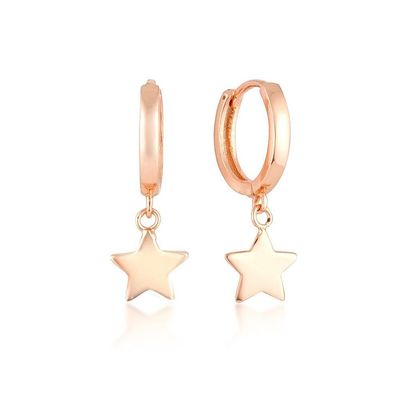 En cuivre 14K or étoile en forme de boucle d'oreille pour les femmes bijoux simples de tous les jours