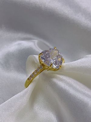 Technologie d'insertion de micro-insert Découpe de cœur CZ pierre 925 argent sterling Anneaux de fiançailles