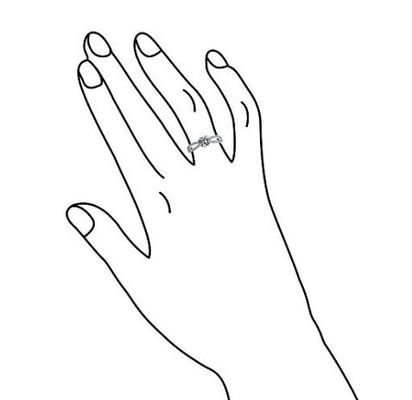 Anneau d'argent sterling 925 pour femmes Fiançailles de couple