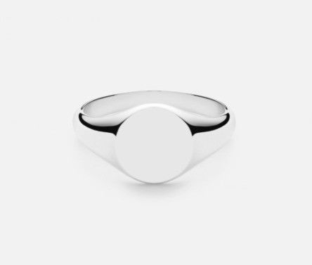 18K plaqué en or personnalisé gravure Signet 925 Sterling Argent Unisexe joyaux fins bagues