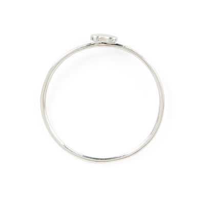 Délicat Design Simple Anneau de cœur Véritable 925 Sterling Argent 18K Plaqué en or sans tache