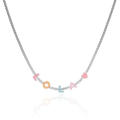 Nom personnalisé Collier Lettres individuelles Émaux Collier d'or personnalisé Initiales