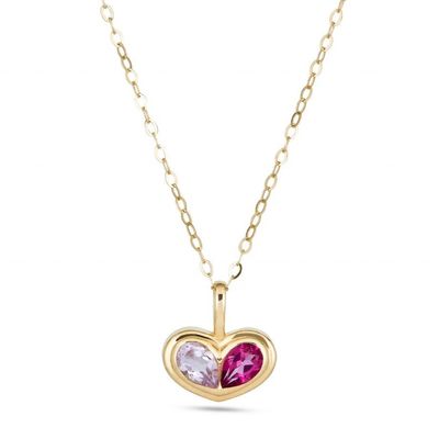 Cadeau de la Saint-Valentin Coloriage en forme de cœur Collier en pierre précieuse Collier de fiançailles