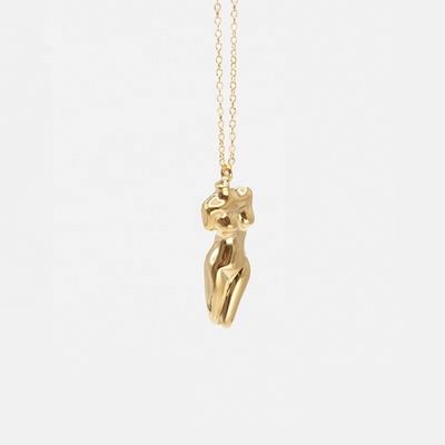 925 argent sterling Vénus Collier de pendentif pour corps de femme personnalisable pour votre tenue