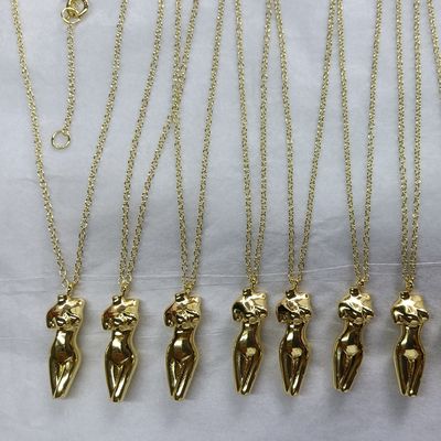 925 argent sterling Vénus Collier de pendentif pour corps de femme personnalisable pour votre tenue