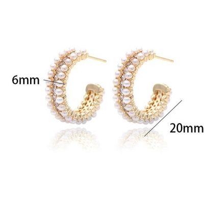 Accessoires pour femmes Boucles d'oreilles en argent sterling 925 avec mère de perle claire CZ