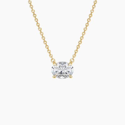Coupe ovale 5A Zirconia blanche coube pendentif de pierre précieuse brillante Colliers pour femmes bijoux classiques