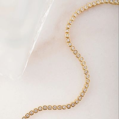 Bracelet de tennis en zirconium de 3 mm 925 argent 14K or plaqué bijoux unisexes