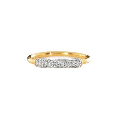Bague empilable en argent sterling 925 plaqué or 18 carats avec oxydes de zirconium pour femmes
