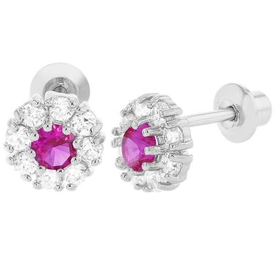 925 Boucles d'oreilles en argent à fleurs avec CZ pour enfants 30PRS MOQ