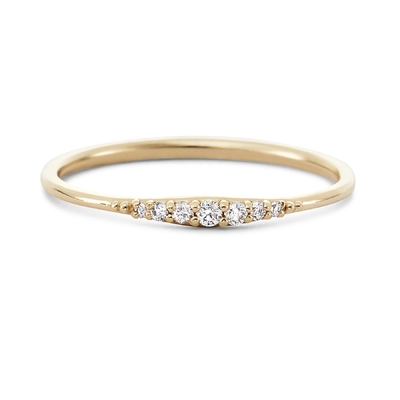 Simplement plaqué en or 14K, fait à la main, empilé, mince, 925 sterling.