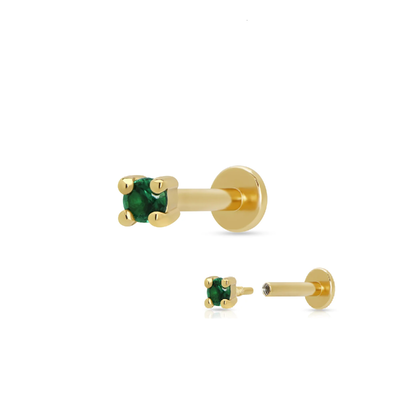 YUNCHENG Boucles d'oreilles à dos plat en argent 925 en zircon cube de haute qualité