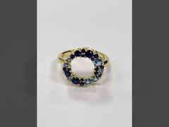 Bleu CZ Eternity Band Ringe