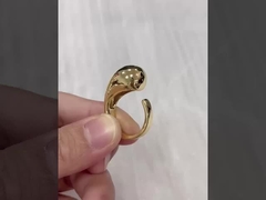 Vente en gros 18K bandes dorées rose émail dôme 925 argent sterling bague pour femme
