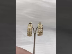 Eco-friendly 18K plaqué en or multi petits points perles boucles d'oreilles pour femmes filles 2021